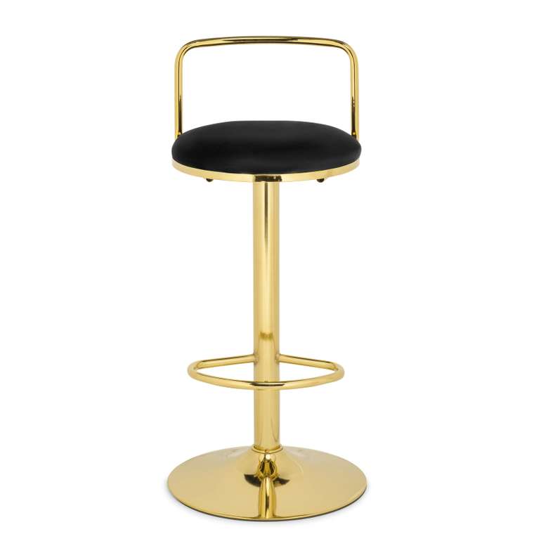 Барный стул Lusia черно-золотого цвета