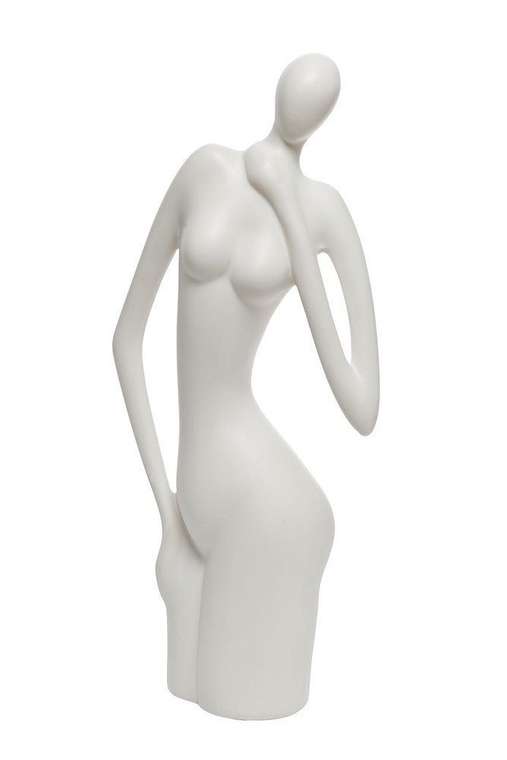 Статуэтка из керамики Женщина белого цвета