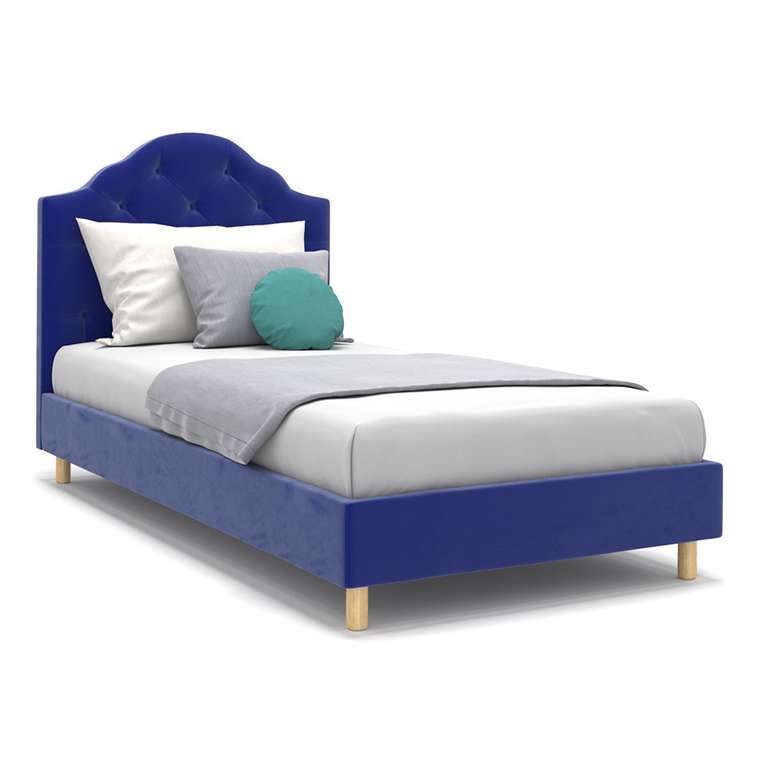 Односпальная кровать Mia kids синего цвета 90х200