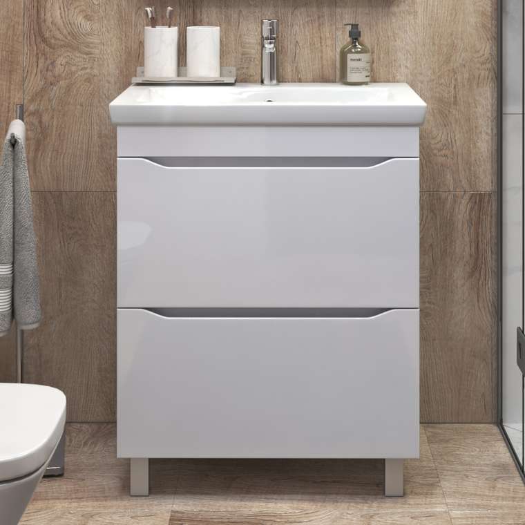 Тумба под раковину Грани 70 белого цвета