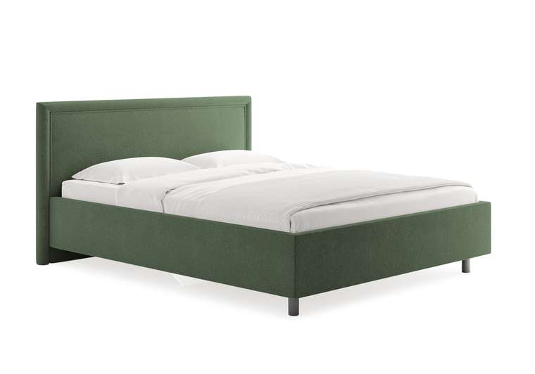 Кровать Bergamo 160х200 зеленого цвета без основания и подъемного механизма