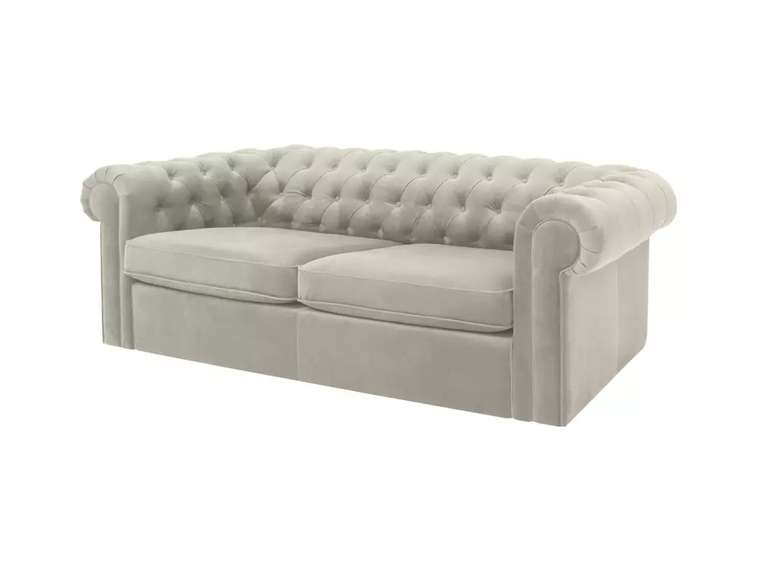 Диван Chesterfield светло-серого цвета