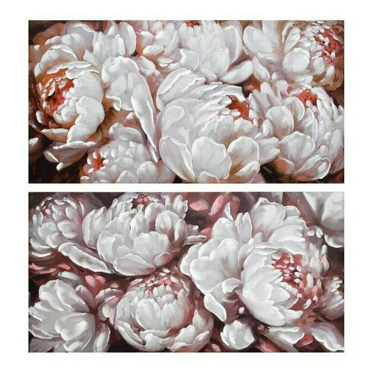 Картина 120 x 3 x 60 cm Цветы романтик (2 штук)