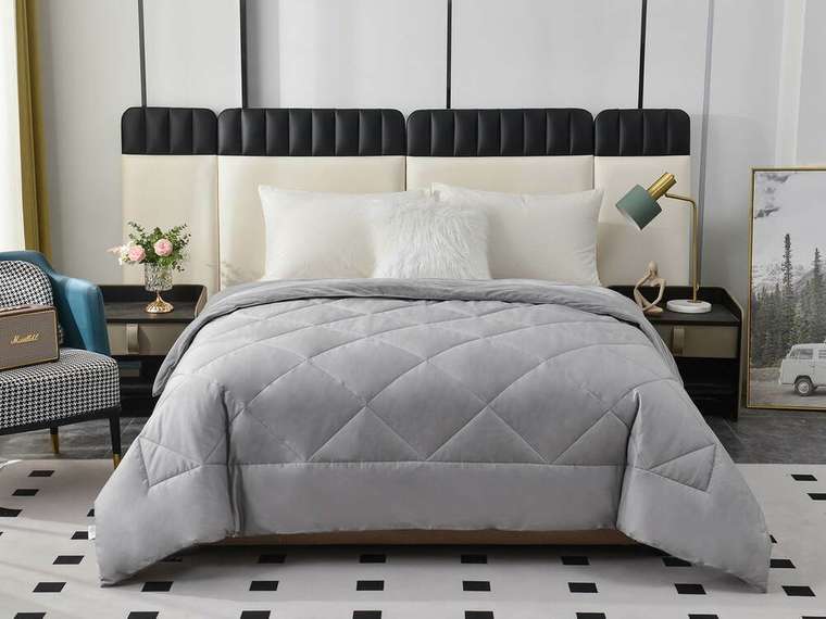 Одеяло Монако 160х220 серого цвета