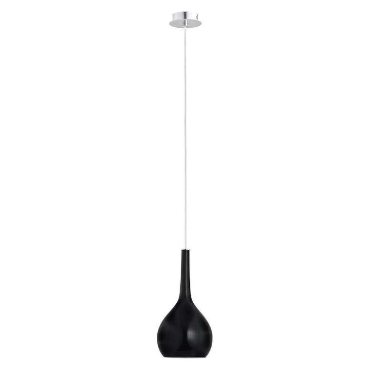 Подвесной светильник Vetro Black с плафоном из стекла