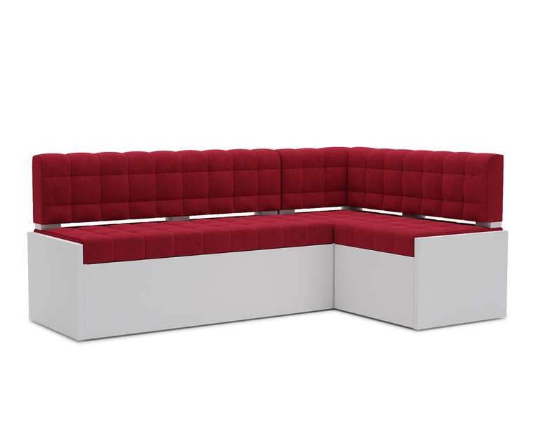 Угловой диван-кровать Ганновер S бело-красного цвета правый угол