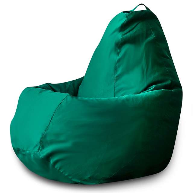 Кресло-мешок Груша 2XL в обивке из ткани фьюжн зеленого цвета 