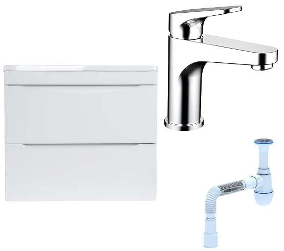 Комплект: Тумба с раковиной Бергамо