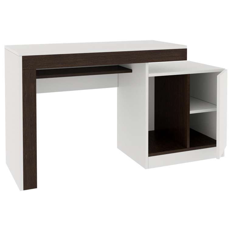 Письменный стол Модена коричнево-белого цвета