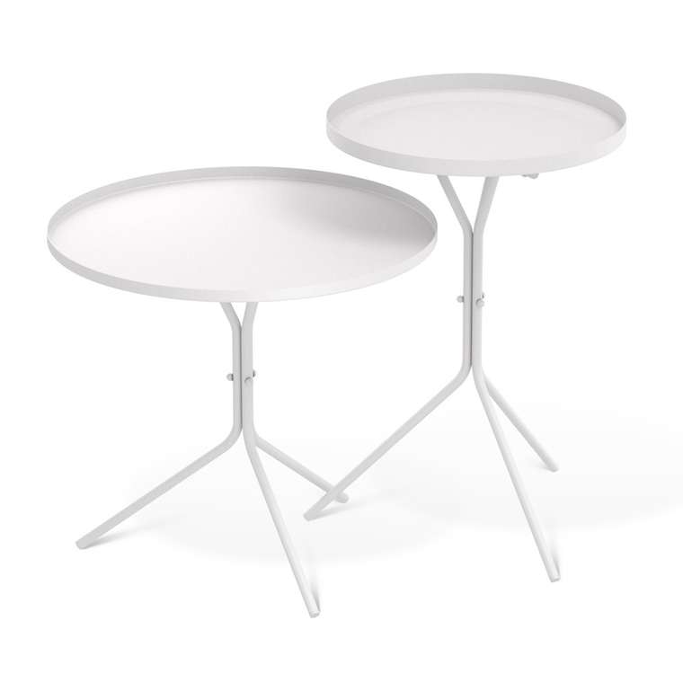 Комплект сервировочных столиков Аугсбург белого цвета