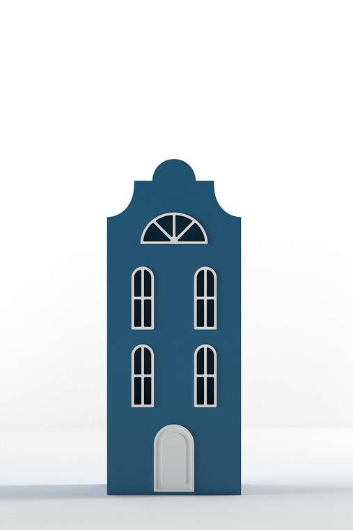 Шкаф-домик Стокгольм Mini темно-синего цвета