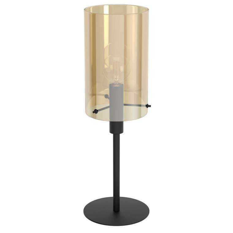 Настольная лампа Polverara с янтарным плафоном