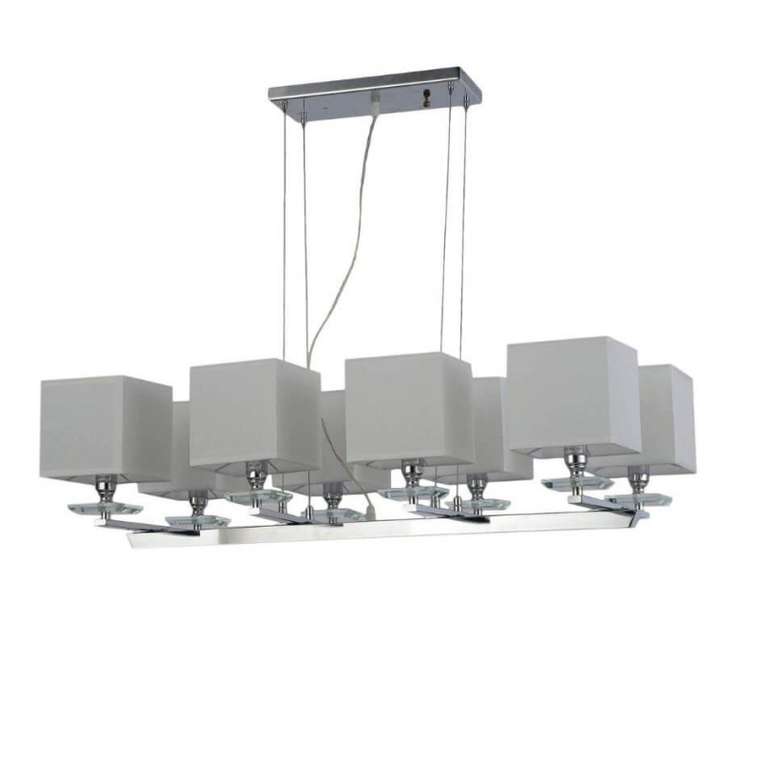 Подвесная люстра Fianelo LDP 1248-8 WT (ткань, цвет серый)