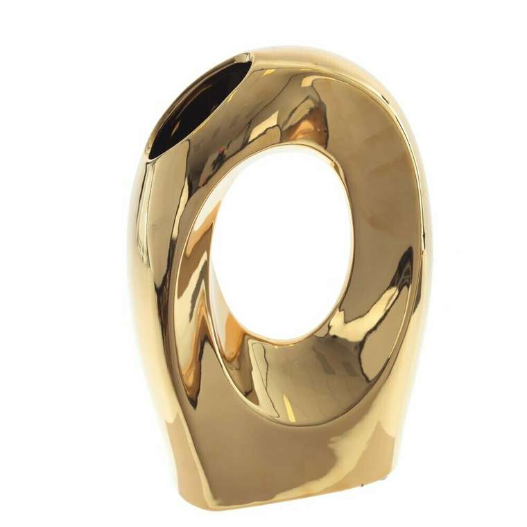 Ваза Gold ring золотого цвета