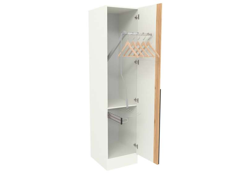 Шкаф с лифтом и брючницей Азарт Ш550.2 светло-серого цвета правый