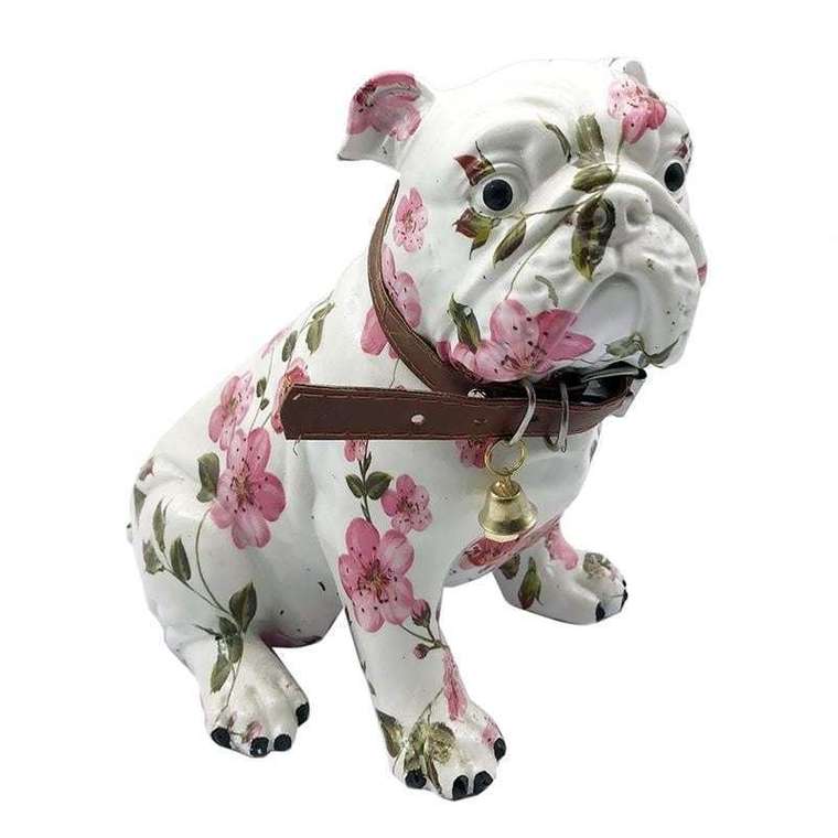 Декор настольный Dog бело-розового цвета