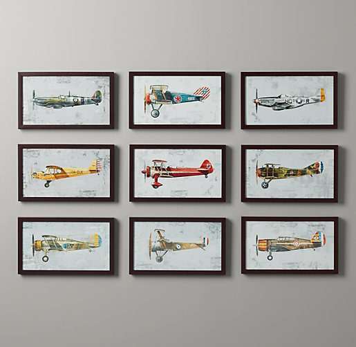 Vintage prop plane art