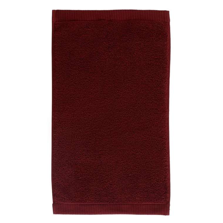 Полотенце для рук из хлопка бордового цвета