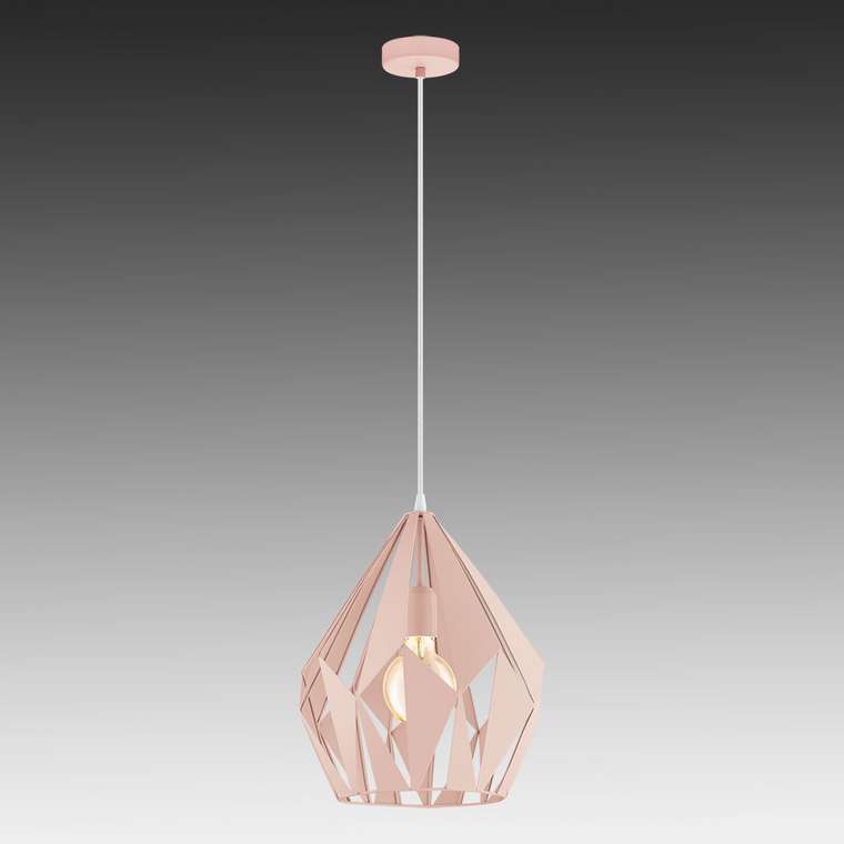 Подвесной светильник Carlton розового цвета