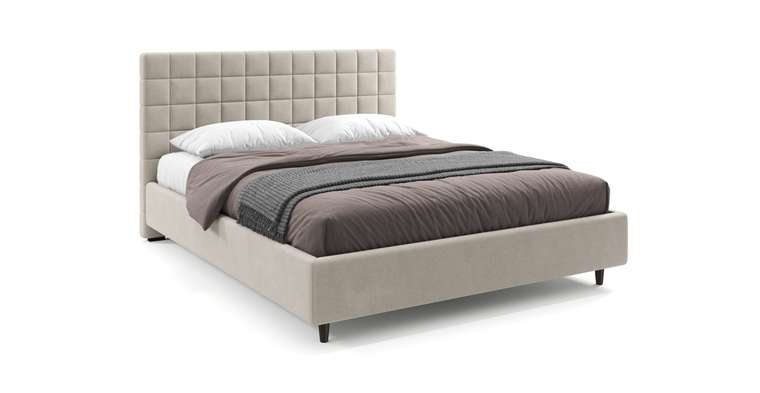 Кровать Ребекка-2 180x200 бежевого цвета с подъемным механизмом