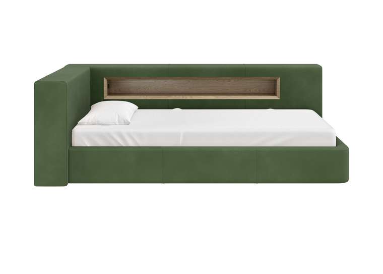 Кровать Cube 90х200 L зеленого цвета с подъемным механизмом