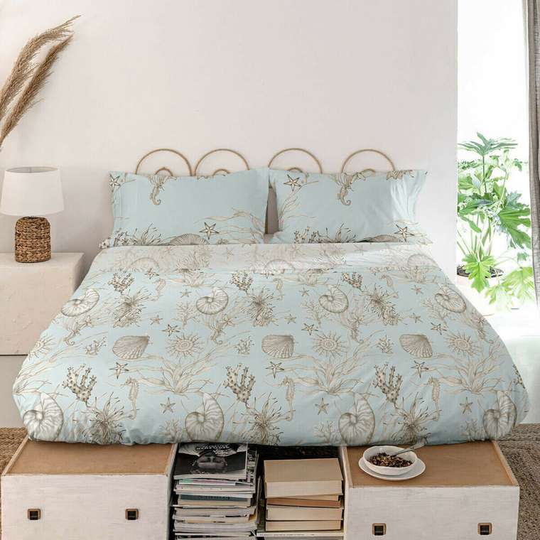 Простынь верхняя Коралловый риф 260x270 из хлопка