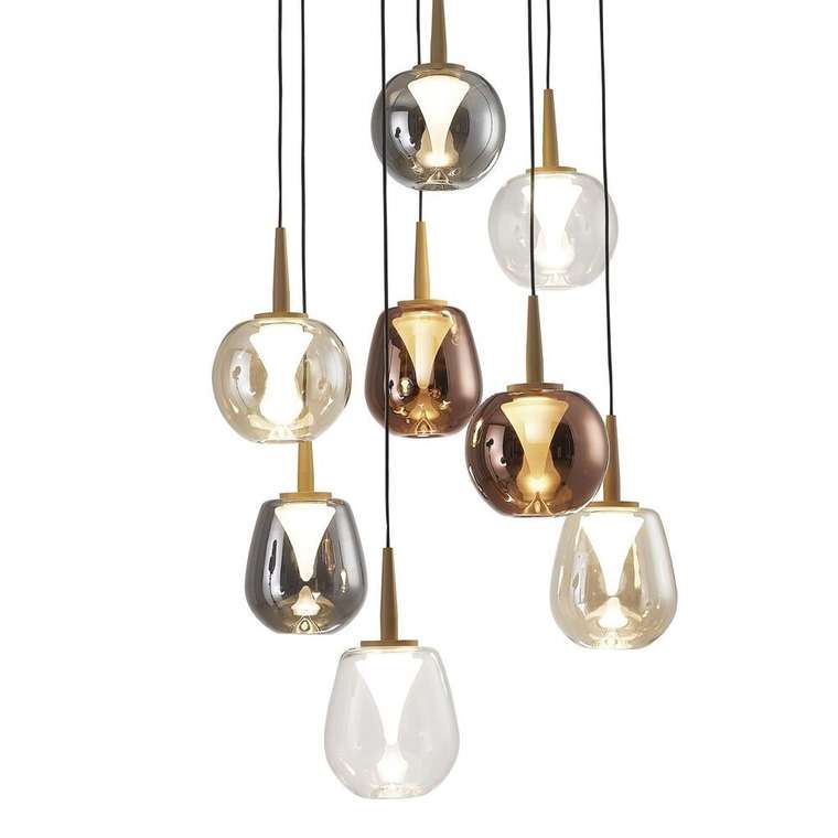 Каскадная люстра Andromeda 8933+8PL (стекло, цвет разноцветный)