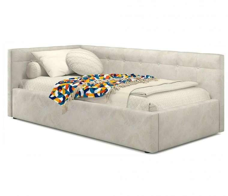 Кровать с подъемным механизмом Bonna 90х200 кремового цвета