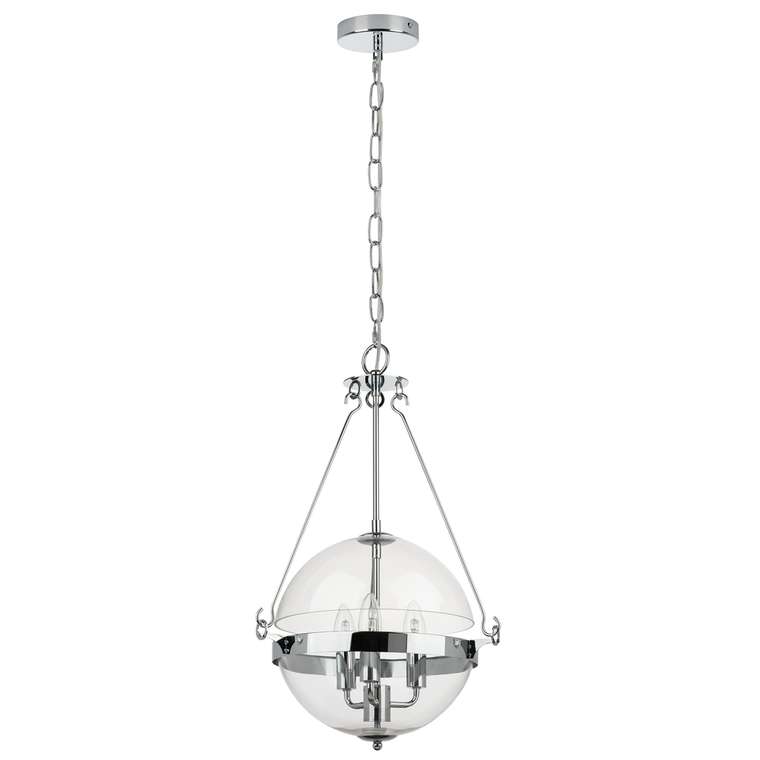 Подвесной светильник Modena из металла и стекла 