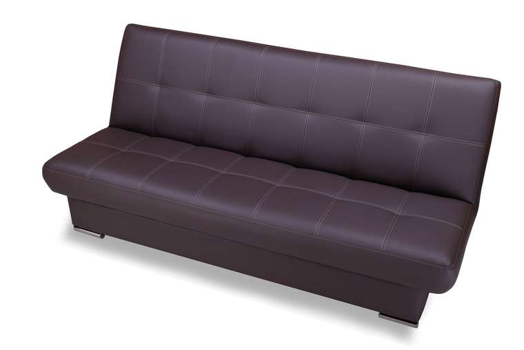 Прямой диван-кровать Модесто Комфорт коричневого цвета