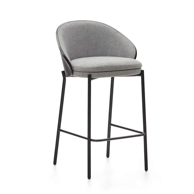 Полубарный стул Eamy серо-черного цвета