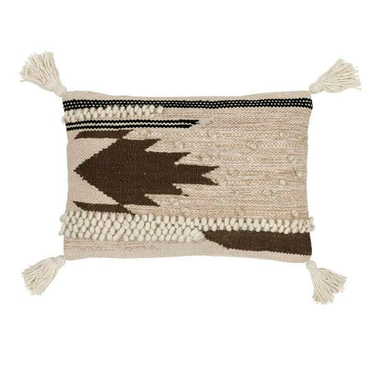 Декоративная подушка Chevery 30х50 бежево-коричневого цвета