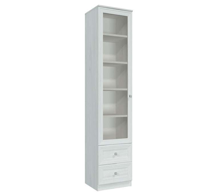 Шкаф для книг Paola серо-белого цвета