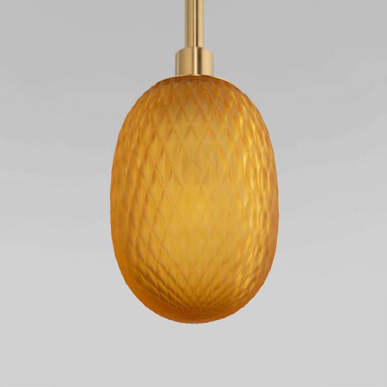 Подвесной светильник со стеклянным плафоном 50266/1 янтарный Pineapple
