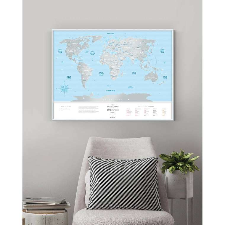 Карта travel map silver world