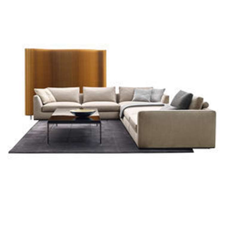 Угловой диван Richard Sofa серого цвета