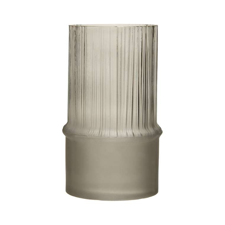 Декоративная ваза S из комбинированного стекла серого цвета