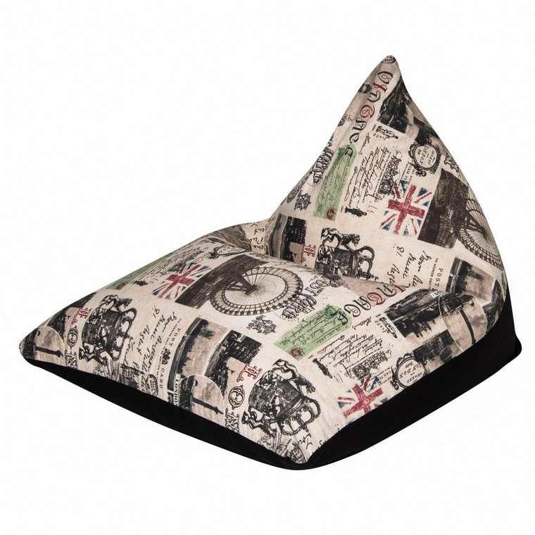 Кресло Пирамида Челси черно-бежевого цвета