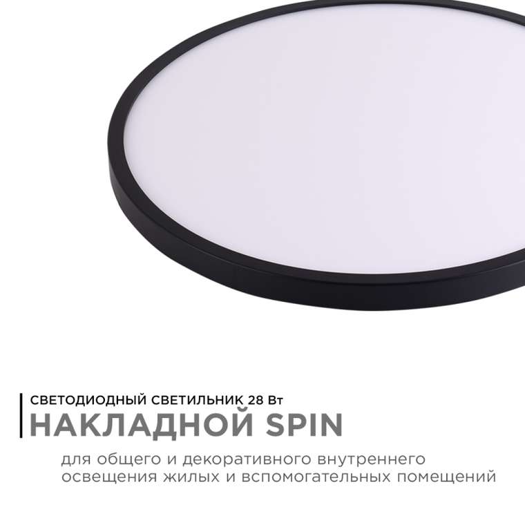Накладной светильник Spin 18-133 (пластик, цвет белый)