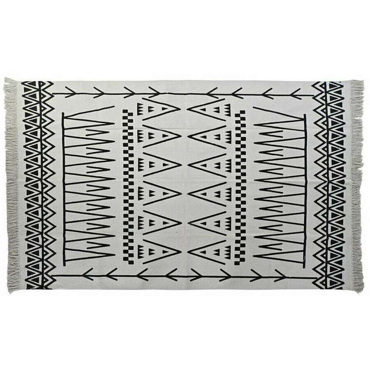 Ковер из полиэстера 160x250 бело-черного цвета