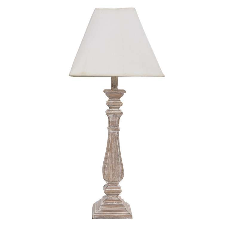 Лампа настольная с деревянным основанием