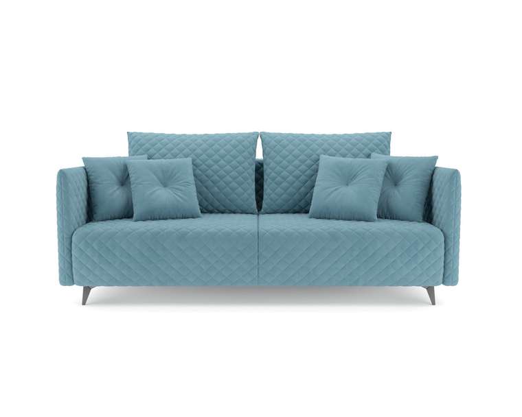 Прямой диван-кровать Вашингтон голубого цвета