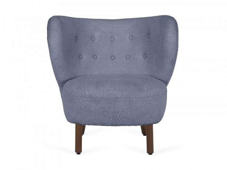 Кресло Lounge Wood сине-серого цвета