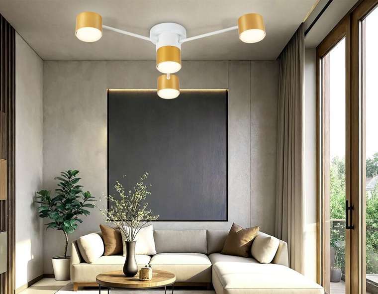 Потолочный светильник Style GX53 FL51720 (металл, цвет золото)