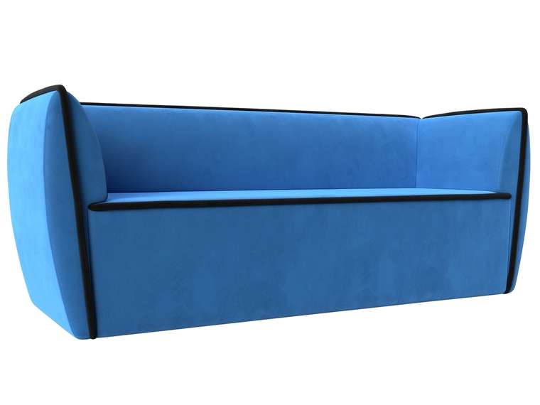 Прямой диван Бергамо голубого цвета