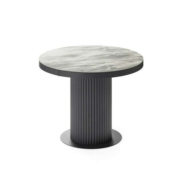 Раздвижной обеденный стол Меб L со столешницей светло-серого цвета