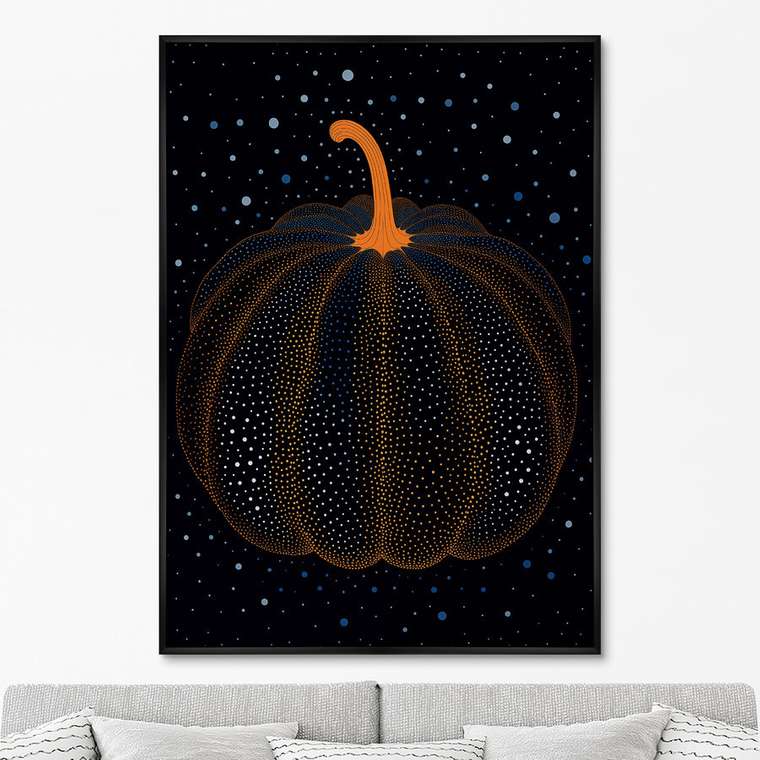 Репродукция картины Pumpkin sparkling in the night, 2024г.