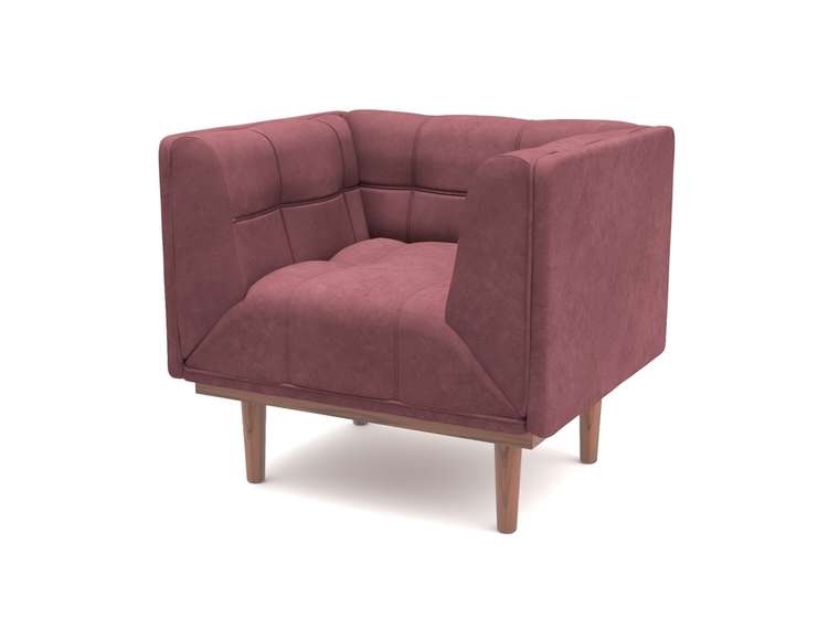 Кресло Грандис бордово-коричневого цвета