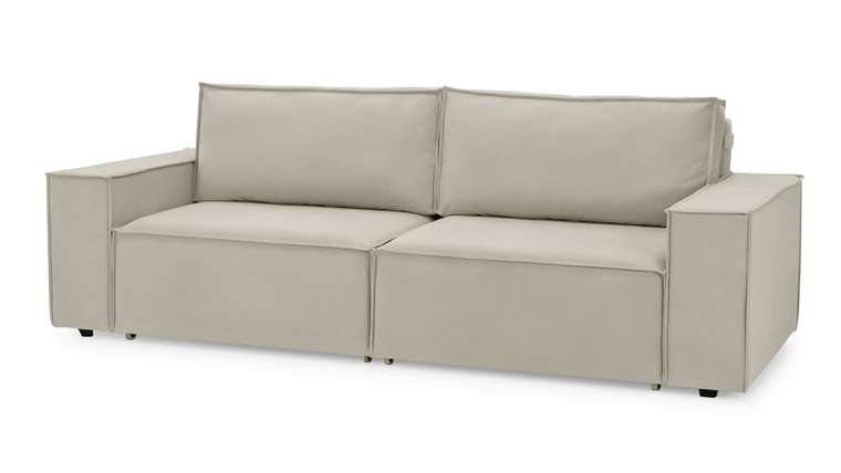 Прямой диван-кровать Софт 2 бежевого цвета