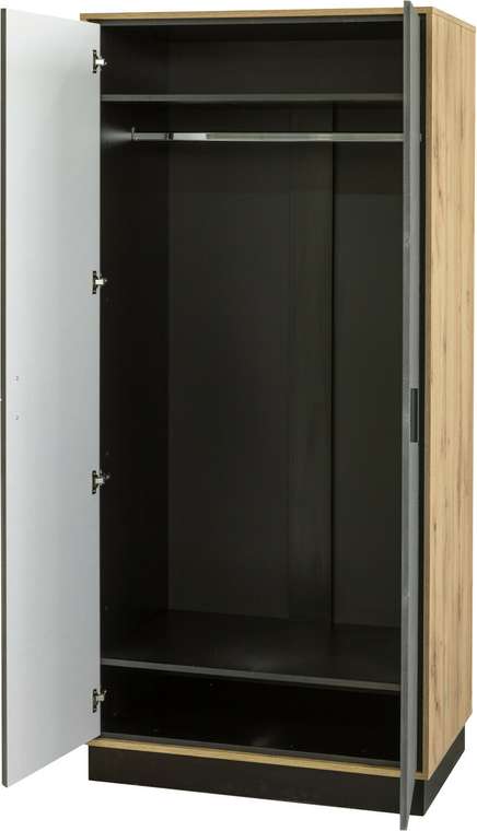 Шкаф для одежды Лайн серо-бежевого цвета